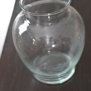 Round Vintage Glass Vase